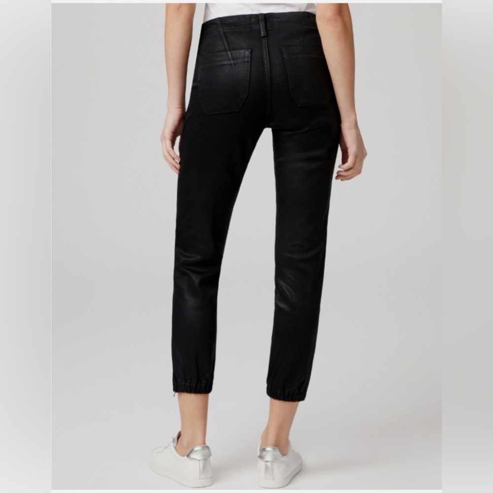 NWOT PAIGE Mayslie Jogger in Black Fog Luxe Coating - Picture 4 of 6